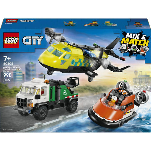 Lego City 60505 Remix aereo,camion servizio hovercraft