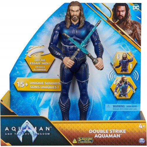 6065712 AQUAMAN DOUBLE STRIKE PERS.ARTICOLATO 30CM