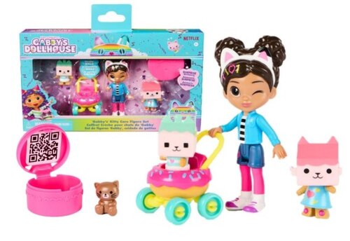 6069425 BAMBOLA GABBY'S DOLLHOUSE Pack da 4 personaggi "Kitty care"