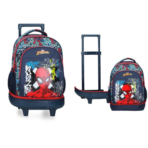 SCUOLA 610094298030 ZAINO TROLLEY GRAFFITI OF SPIDERMAN
