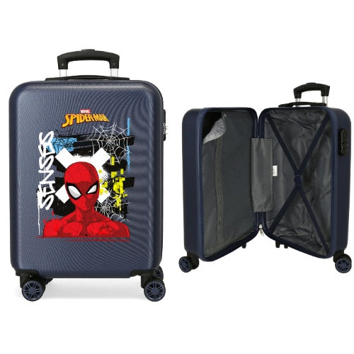 TEMPO LIBERO 630160100030 TROLLEY ABS 55CM SPIDERMAN MARINO