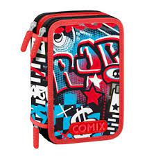 SCUOLA 65631 ASTUCCIO 3 ZIP COMIX BRIGHT