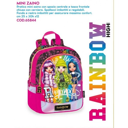 SCUOLA 65844 MINI ZAINO RAINBOW HIGH