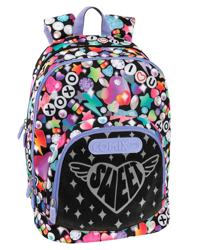 SCUOLA 69719GI ZAINO ORG.COMIX BRIGHT GIRL CON LED