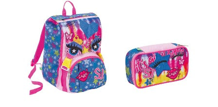 SCUOLA 6C2002024_300 SCHOOLPACK SJ GANG FACCE NEW ZAINO+ASTUCCIO PIENO