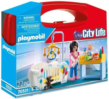 Playmobil 70531 Valigetta fasciatoio e lettino baby