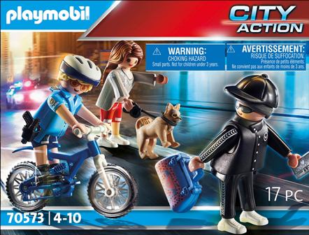 Playmobil 70573 POLIZIOTTO IN BICI E BORSEGGIATORE