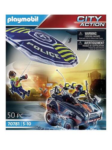 Playmobil 70781 PARACADUTE DELLA POLIZIA E VEICOLO