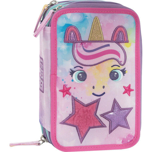 SCUOLA 72612UN ASTUCCIO 3 ZIP UNICORN MOFUMOFU