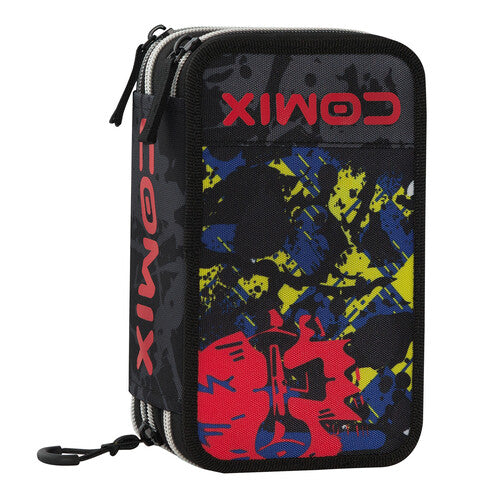 SCUOLA 73315SK ASTUCCIO 3 ZIP COMIX WBS SKULL