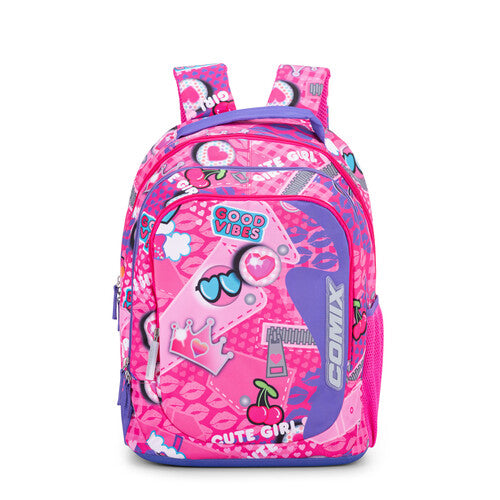 SCUOLA 74155PG ZAINO ORG. COMIX WAVE PINS GIRL