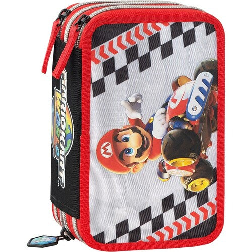 SCUOLA 74963 ASTUCCIO 3 ZIP MARIOKART