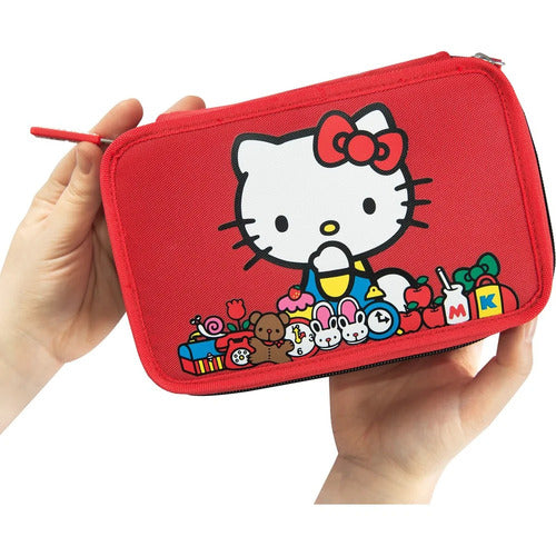 SCUOLA 75560 ASTUCCIO 3 ZIP HELLO KITTY