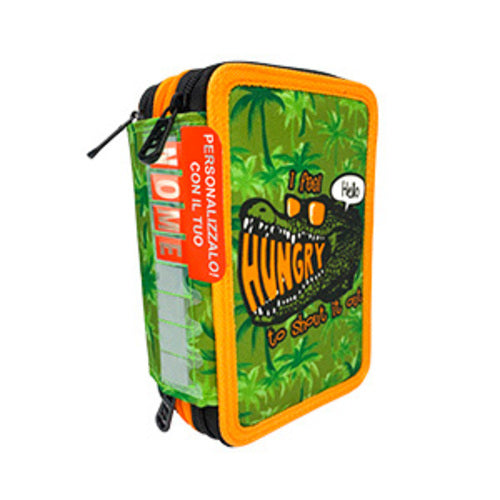 SCUOLA 75732 ASTUCCIO 3 ZIP SHOUT COCCODRILLO