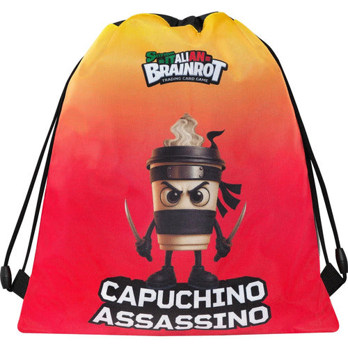 SCUOLA 75804CA ZAINO COULISSE CON TASCA CAPUCHINO SK IT.BRAINROT