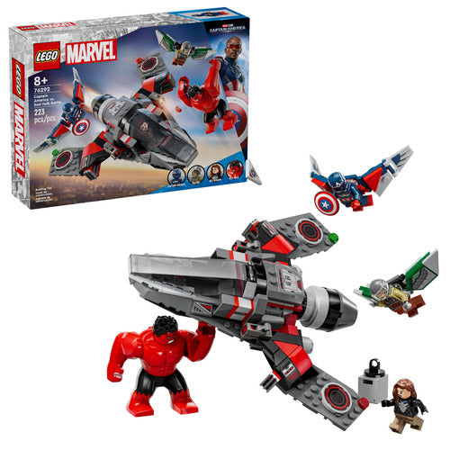 Lego Marvel Super Heroes 76292 Battaglia Captain America vs Hulk rosso