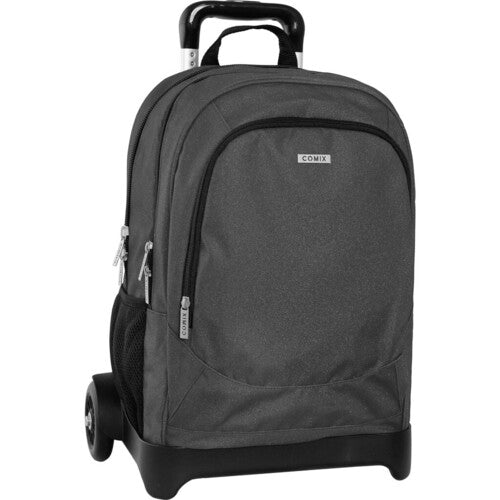 SCUOLA 76565GN ZAINO TROLLEY STACC.GLITTER NERO COMIX