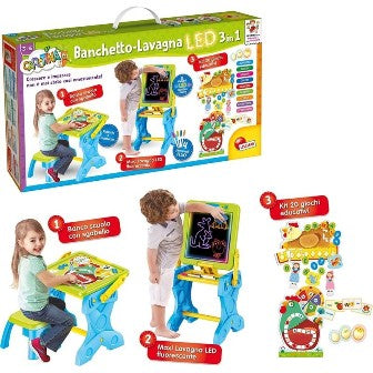 EDUCATVO 77465 CAROTINA BANCHETTO LED GIOCO E IMPARO 3 IN 1