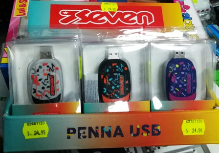 GADGET 901002005_000 PENNA USB SINGOLA SEVEN 32GB(3 VARIANTI)