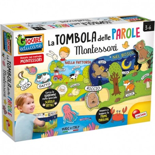 EDUCATIVO 92802 MONTESSORI MAXI TOMBOLA LETTERE E PAROLE