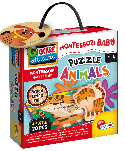 EDUCATIVO 96848 MONTESSORI BABY LEGNO PUZZLE ANIMALS