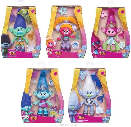 B6561EU4 TROLLS BAMBOLA MEDIA SINGOLA, 5 VARIANTI
