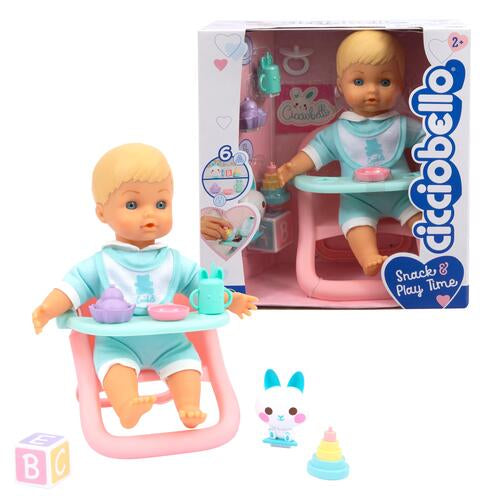 CCBA8000 BAMBOLA CICCIOBELLO 24CM SNACK & PLAY TIME