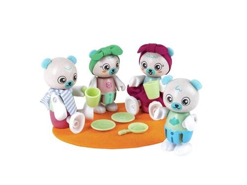 LEGNO E3529 FAMIGLIA DI ORSI POLARI