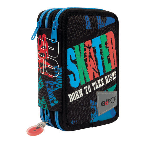 SCUOLA GG9Q5610 GOPOP ASTUCCIO 3 ZIP SKATER