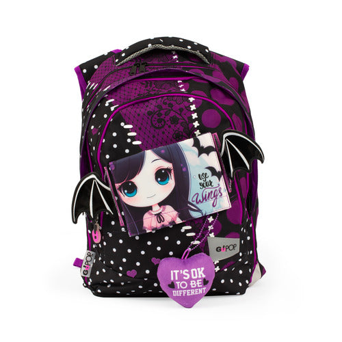 SCUOLA GG9U0410 GOPOP ZAINO EST. ROUND DARK LOVE