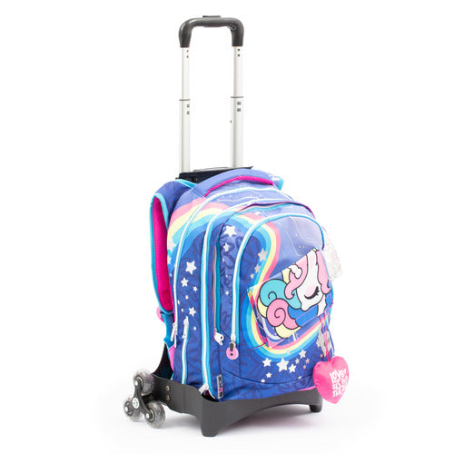 SCUOLA GG9X5610 GOPOP ZAINO TROLLEY 3 RUOTE 2IN1  SMART-CLICK UNICORN