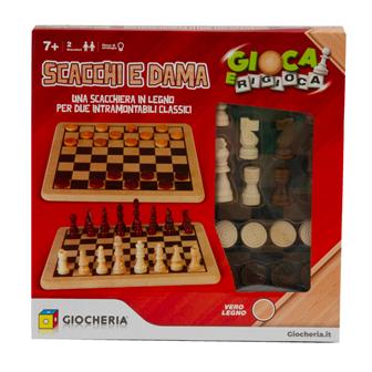 LEGNO GGI190035 DAMA E SCACCHI