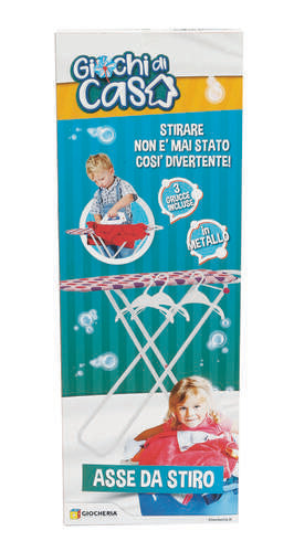 GGI210107 Asse da Stiro in scatola con Stendino e 3 Grucce