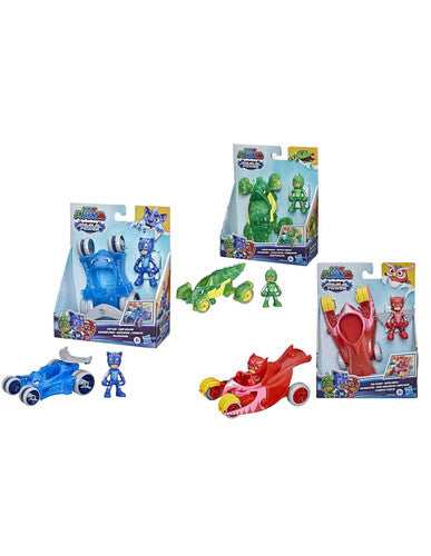 HASF5203 PJ MASK VEICOLO DELUXE E PERSONAGGIO SINGOLO, 3 VARIANTI