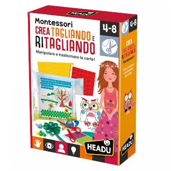 EDUCATIVO IT22939 HEADU - Crea tagliando e ritagliando montessori