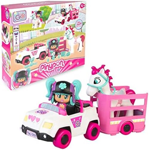 PNY25000 PINYPON LET'S GO! CARR & HORSE TRAILER