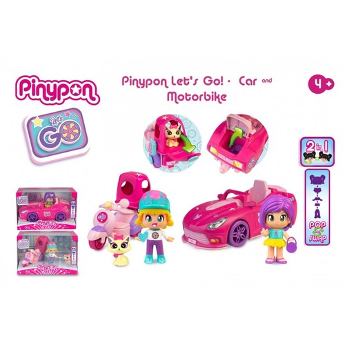 PNY37000 PINYPON LET'S GO! MACCHINA O MOTORBIKE