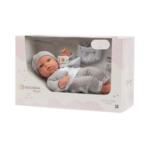POS210159 BAMBOLA ARIAS - Bebè cm.33 Completino GRIGIO