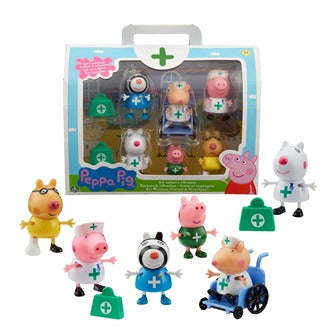 PPC95000 PEPPA PIG SET 6/PERS DOTTORE INFERMIERE