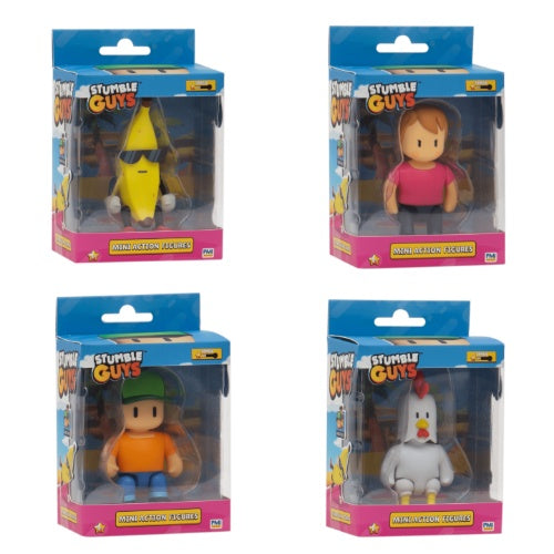 SG3001 STUMBLE GUYS ACTION FIGURE 8CM SINGOLO- 4 VARIANTI