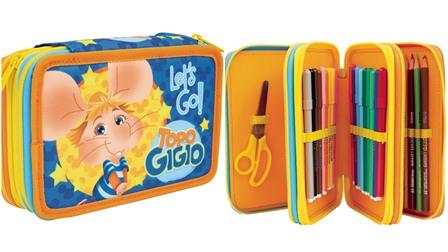 SCUOLA TP902000 TOPO GIGIO ASTUCCIO 3 ZIP
