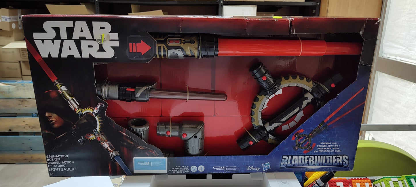 Vintage Old style Retro games Star Wars Lightsaber spin action luci e suoni 2012 Hasbro B8263