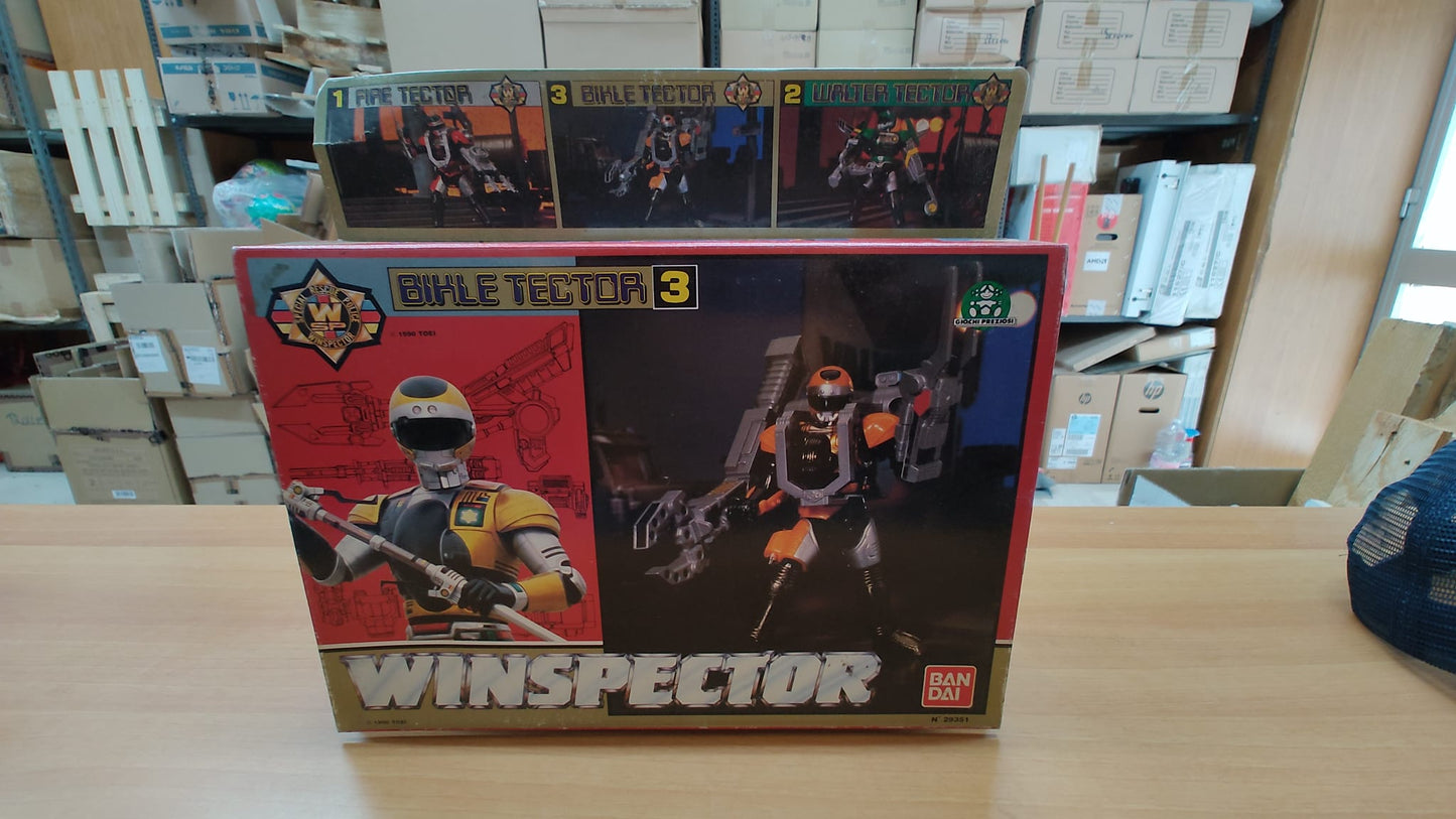 Vintage old style retro games Winspector Bandai Bikle Tector 3 Giallo Giochi Preziosi 1990