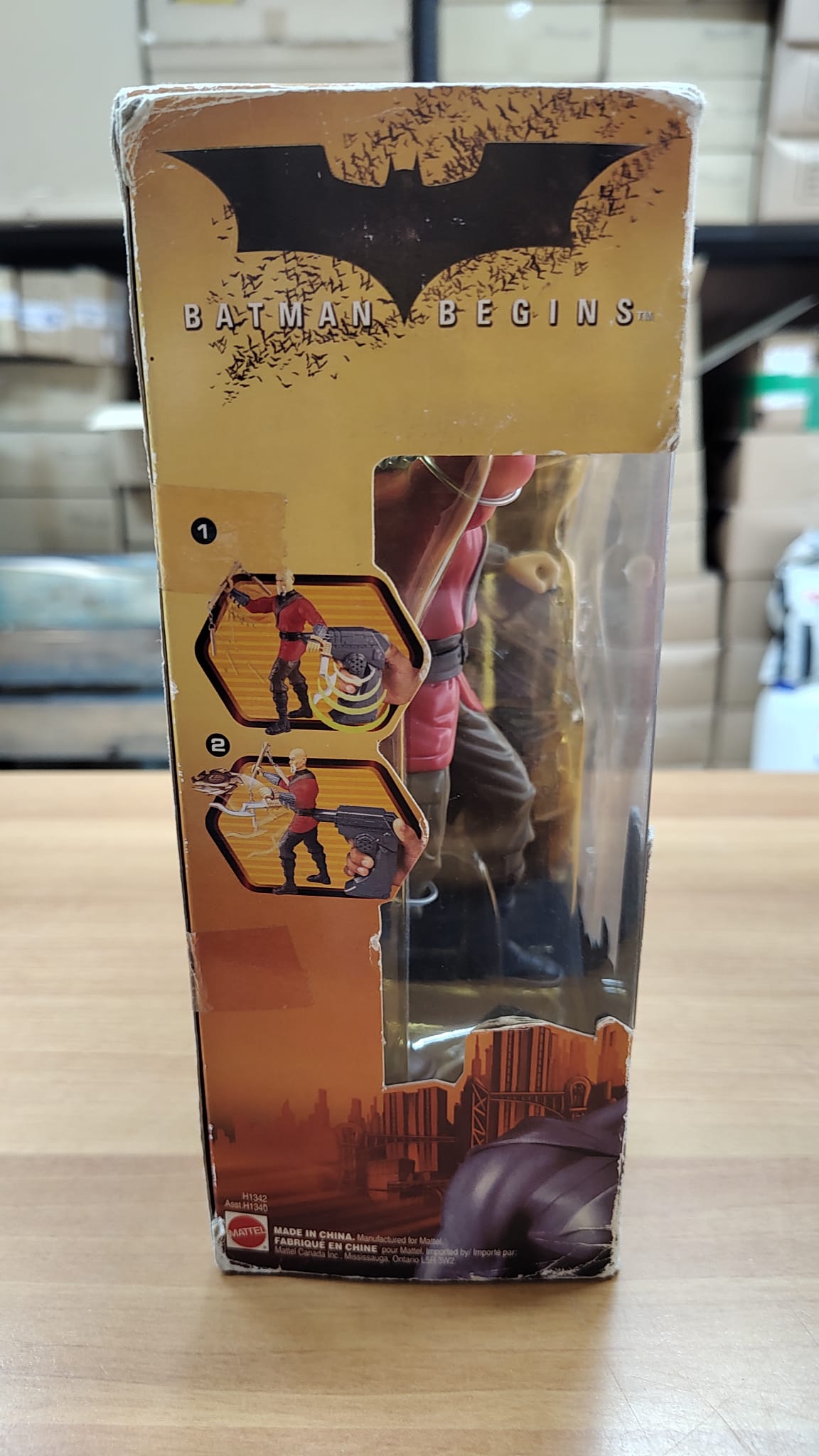 Vintage old style retro games Batman Begins Total control Ra's Al ghul Action figures 15 cm Mattel 2014