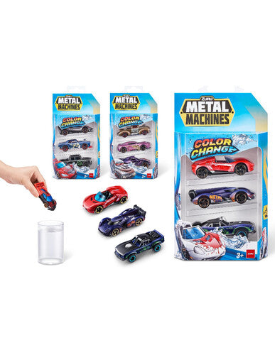 ZUR67101 Metal Machine Pack 3 Auto singolo Cambia Colore 1:64 ass.to